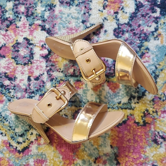 Giuseppe Zanotti Rose Gold Slip On Kitten Heel Mules - Picture 4 of 11